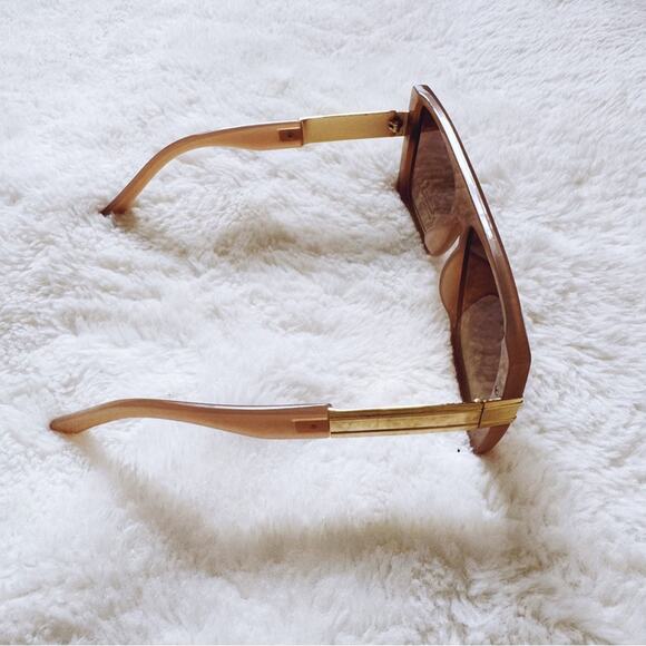 Inez Mocha Oversized Square Sunglasses - Picture 7 of 10